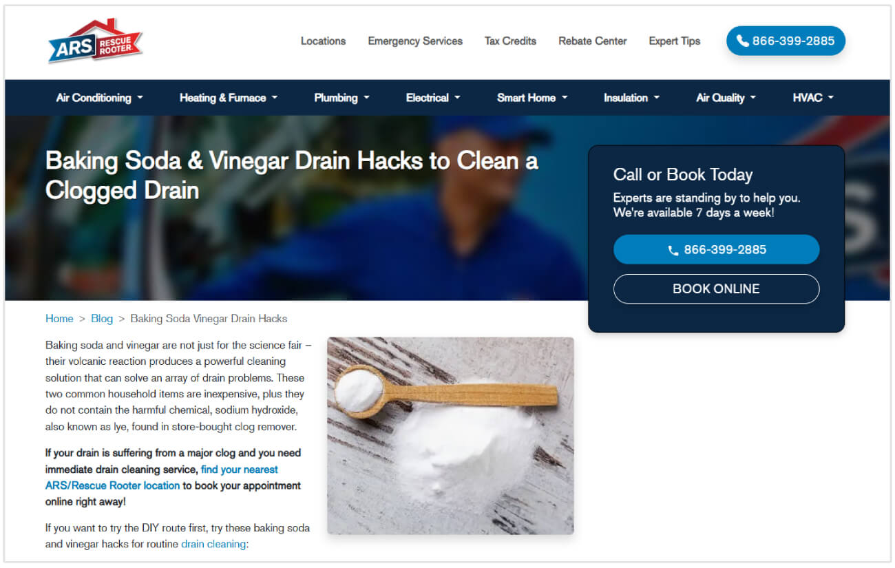 How to clean a clogged drain blog post